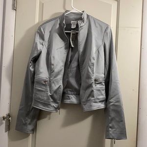 Cache Silver size 6 moto jacket
